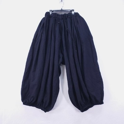 Sillage Trouser Pants Size F Wool Black Drawstring Harem Boho Lounge Japan