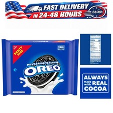 OREO Chocolate Sandwich Cookies Party Size Resealable Pack Kosher Snack