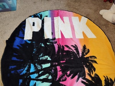Sunset Paradise Victoria Secret Pink Round Towel 58 Inch Diameter