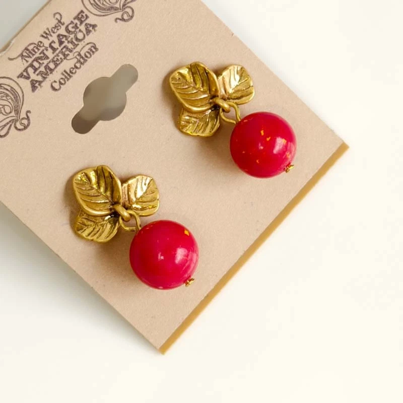 Nuevos Pendientes Colgantes Nine West Hojas de Piedra Regalo Retro Mujeres Fiesta Vacaciones Joyería Foto 2 de 4