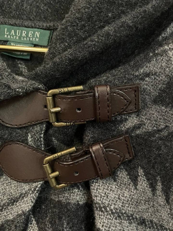 Poncho de colección Ralph Lauren mezcla de lana de cordero manta capa abrigo OS | Hecho en Italia Foto 2 de 4