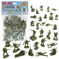 BMC WW2 Iwo Jima US Marines Plastic Army Men 36 American Soldier Figures