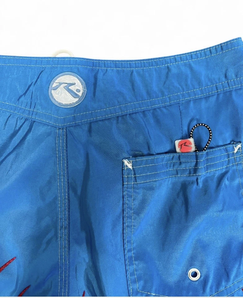 Rusty’s Y2K Style Skull And Flame Boardshorts, Size 31 - Изображение 3 из 4