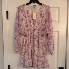 NWT A NEW DAY Floral Purple and White Dress XS
