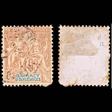 6583 Dahomey SG11 40C Dark Orange Red 1905. Sc#11 Mi12 Used. C£12