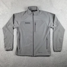 Marmot Tempo Softshell Jacket Men Large Gray Waterproof Windproof Blackrock NEW