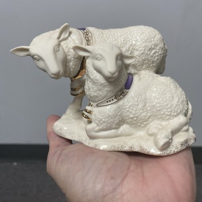 Lenox First Blessing Nativity Sheep Gold Gilt Lavender Orig Box 6238117