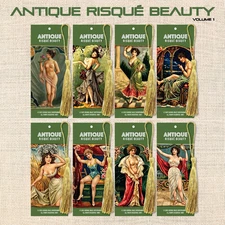 Antique Risqué Beauty Bookmarks - Classic Belle Epoque Vintage Style. Collectors