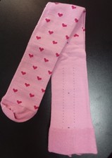 TODDLER GIRLS PINK HEART VALENTINE KNIT TIGHTS FITS 3-4 YR OLD NEW WITH TAGS