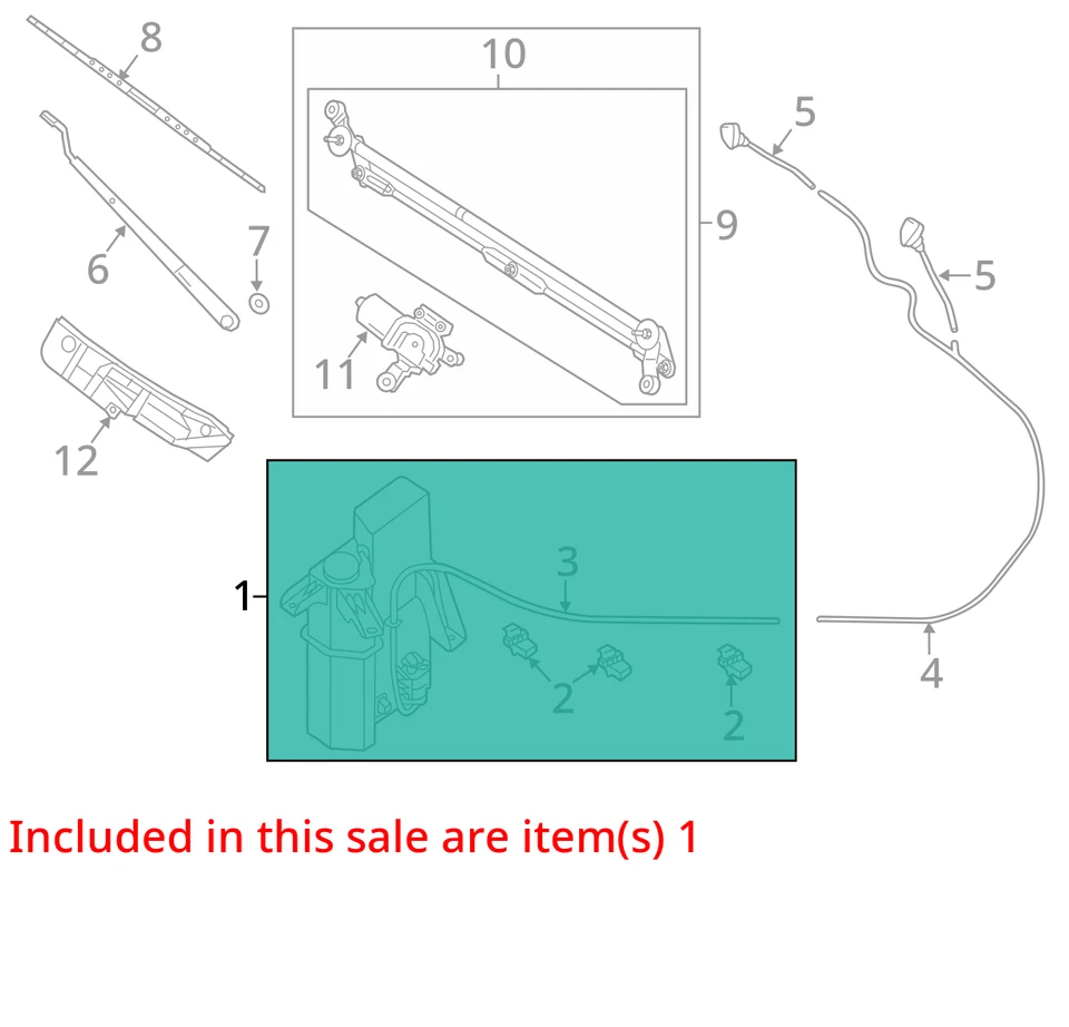 Used Washer Fluid Reservoir fits: 2012 Nissan Nv 2500 SL Passenger Van Grade C Foto 3 de 4