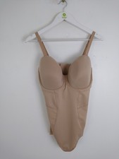 M&S Womens Cool Comfort Underwired Moulded Firm Control Shaping Body Beige NEW