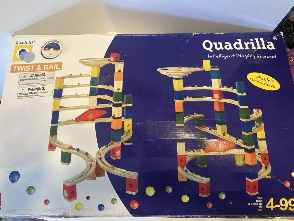 KIT DE CONSTRUCCIÓN ESTABLE HAPE QUADRILLA MADERA LABERINTO MÁRMOL CORRER TWIST & RAIL SET Foto 2 de 4