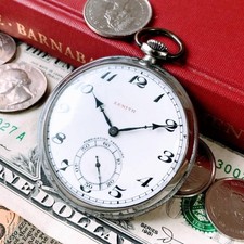 Zenith Antique Pocket Watch Working Condition 1890s Style From Japan