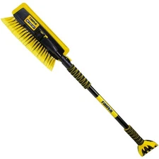 Rain-X 61" Extendable Car Snow Broom and Ice Scraper Tool, Black and Yellow,...