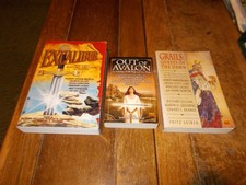 EXCALIBUR + OUT OF AVALON + GRAILS - 3 books of original Arthurian stories, PB