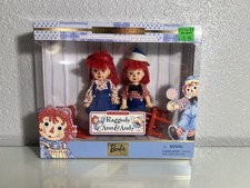 Vintage 1999 Classic Raggedy Ann  Andy Dolls By Barbie Collectibles Mattel