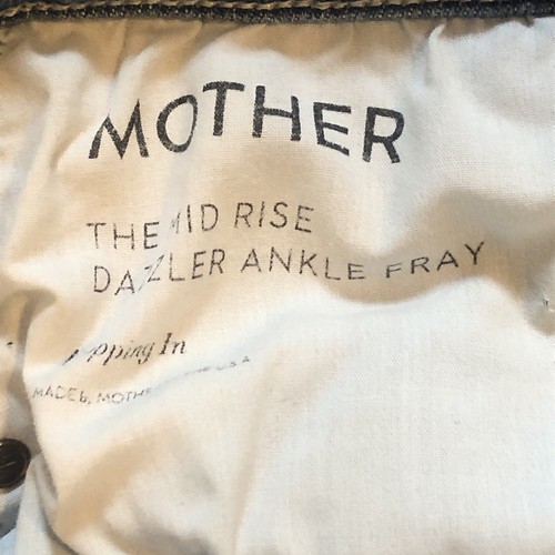Pantalones de mezclilla Mother The Mid Rise Dazzler tobillo deshilachado para mujer 27 4 - Imagen 9 de 18