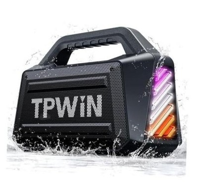 Bluetooth Speaker - 80W Loud Rugged Outdoor Speakers, IPX6 Waterproof, Black