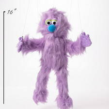 Silly Puppets Gumboil Purple Monster Marionette - 18inch  Furry Puppet with