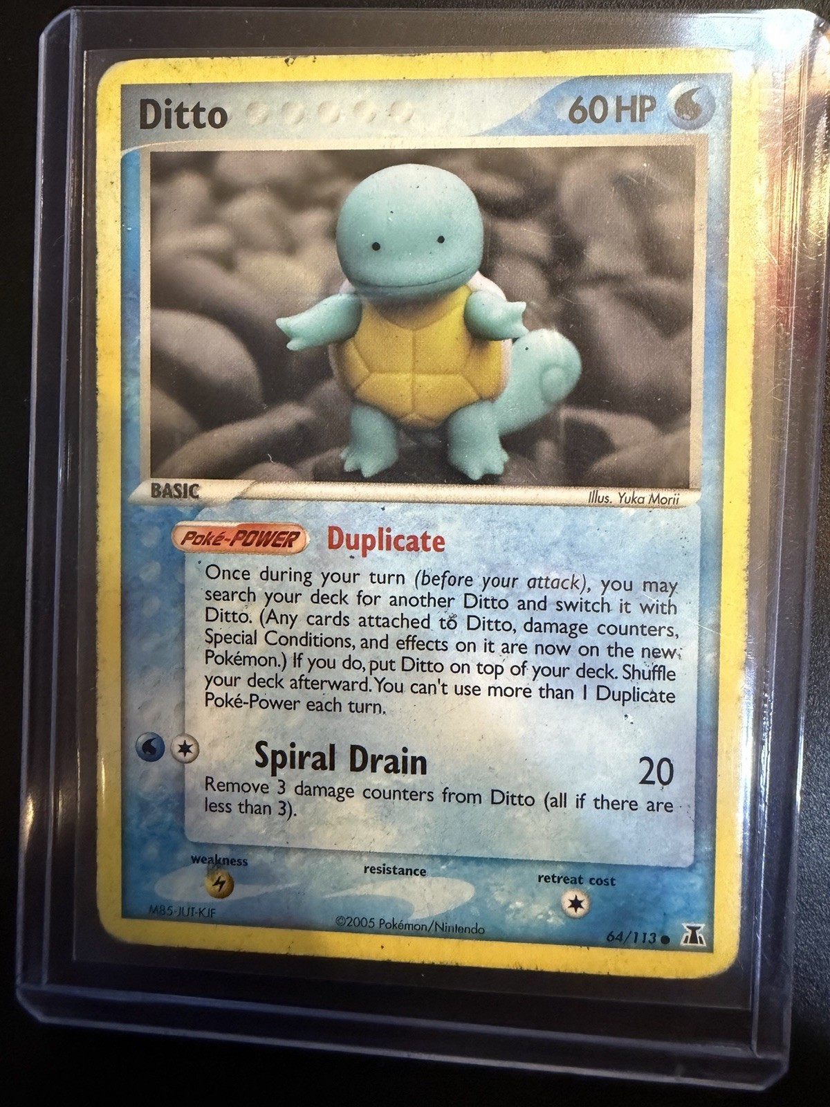 Pokemon TCG Squirtle Ditto Delta Species Card 64/113 Common  2005.