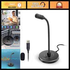USB Desktop Microphone, Noise-Cancelling Mic for PC/Laptop, Podcasting, Gaming,