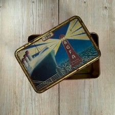 AGFA Metalldose Foto Artikel 1910 - Litho Blech Dampfer Leuchtturm