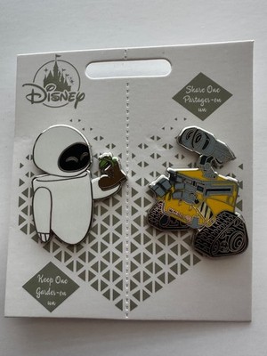 Disney Pixar Wall-E Eve 2 Pin Set Give One Keep One Walle Eva 2 Pins