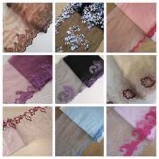 6-10" Wide Floral Embroidered Tulle Lace Combo-10 YARDS 9 Assorted Pattern tt089