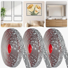 3 Pack 16.4FT Silver Peel and Stick Crown Molding Trim Kit Flexible Self-Adhesiv