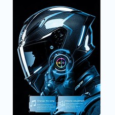 Motorcycle Helmet Bluetooth 6.0 Intercom 800m Hands-free Rotating Dial Headset