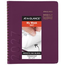 AT-A-GLANCE 2027 Appointment Book Planner, Weekly 8.25" x 11", Purple