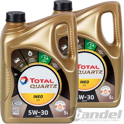 2x 5L TOTAL QUARTZ INEO ECS 5W30 MOTORÖL passend für PSA B71 2290 ACEA C2