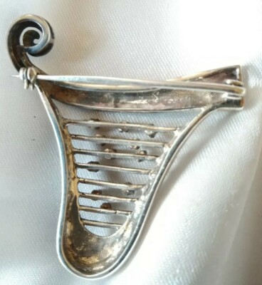 Art Nouveau Sterling Silver Portrait Brooch Pin Pendant 1920s of a woman For Sal