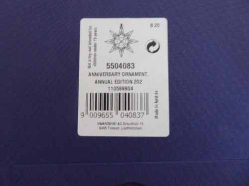 Neu Swarovski Big Christmas Snowflake Ornament 25th Anniversary 2020 5504083 MIB - Bild 8 von 8