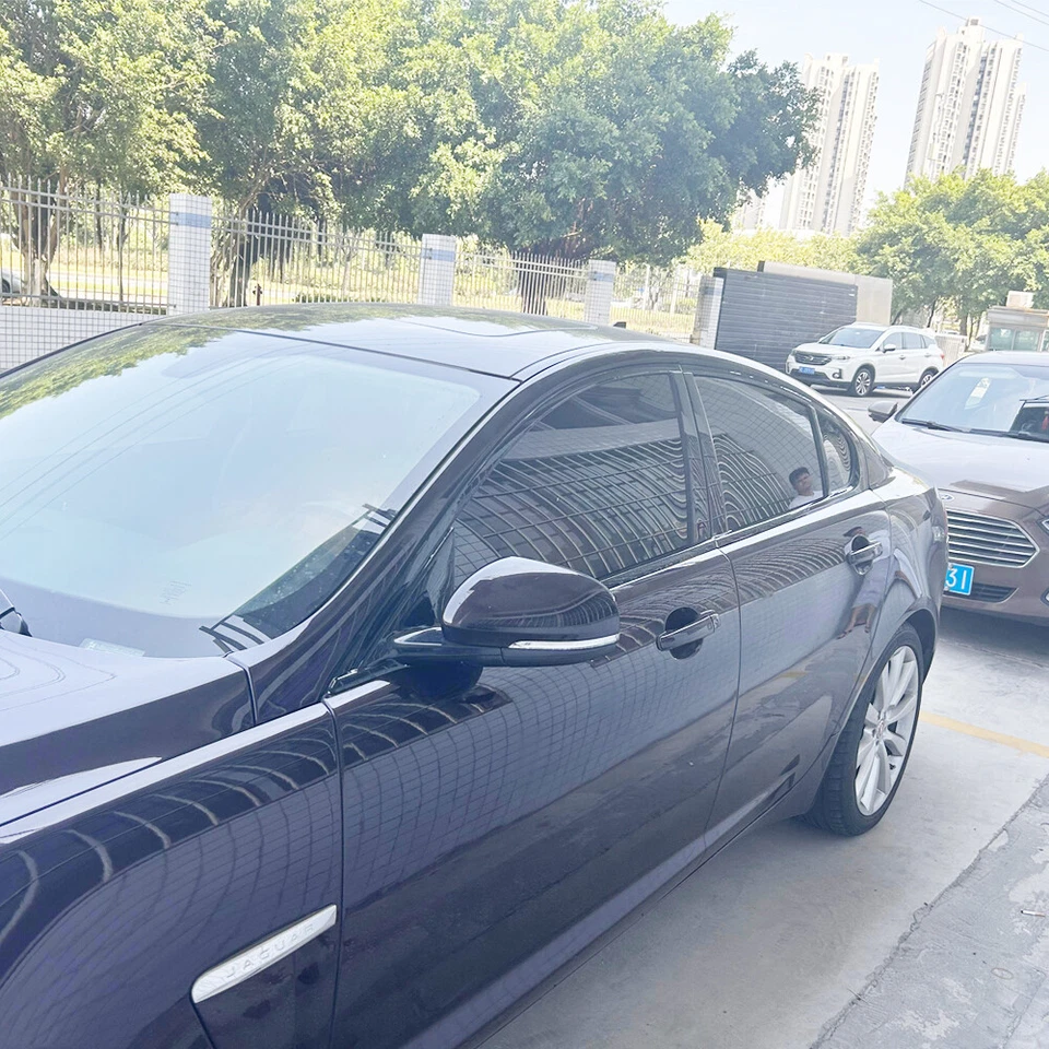 Embellecedores de ventana cromados negros mate/brillante para Jaguar XF X250 2008-2015 Foto 2 de 4