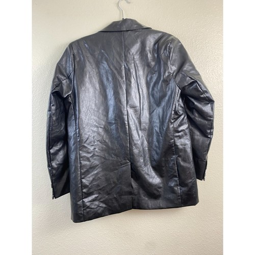 Chaqueta Blazer Princesa Polly Imitación Cuero Mujer Mediana Pequeña Negra Novio Moto - Imagen 2 de 13