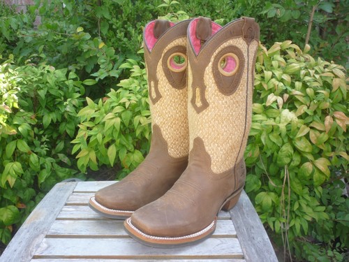 Women's NEW U.S. 9, Mexico 26, B M Gold Rush Brown Weave Western Cowboy  Boots | eBay