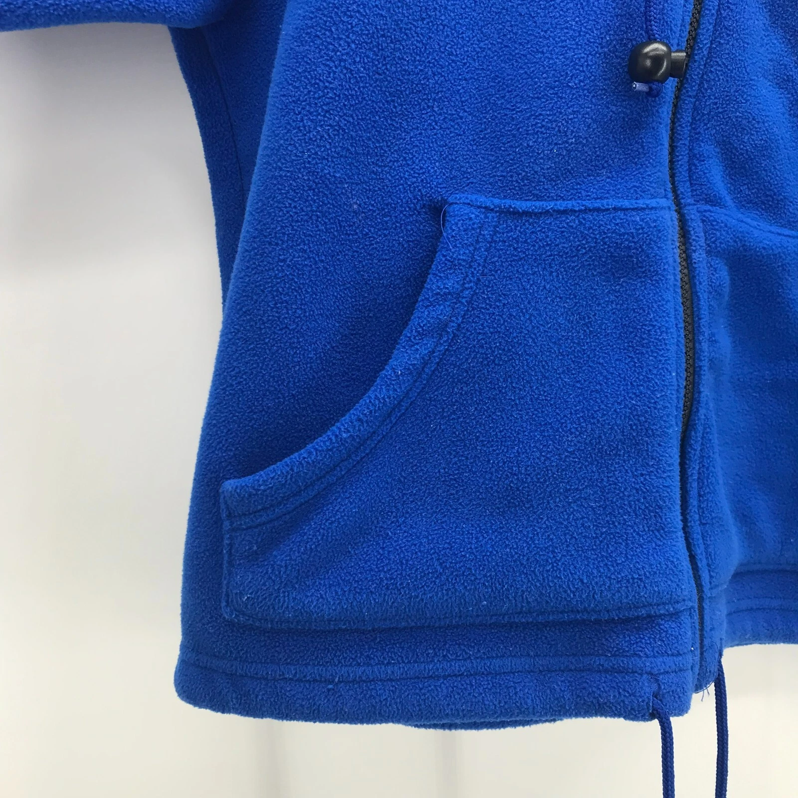 UNDERCOVER Felpa con cappuccio vintage VS sport tagliata donna XS pile blu boxy anni '80 90