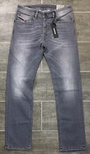 Diesel Men  s WAYKEE Jeans Regular Straight Stretch Wash R050G Black Denim 188