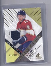 16-17 2016-17 SP GAME USED MICHAEL MATHESON GOLD ROOKIE JERSEY /399 148 PANTHERS