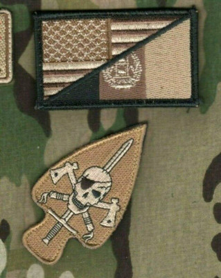 Isaf Jsoc Sp Ops Gelenk Task Force Vêlkrö 2-PATCH: US / Afghan Flagge +
