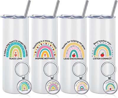 Yinder 8 Pcs Teacher Appreciation Gifts with 4 Tumbler Stainless... 