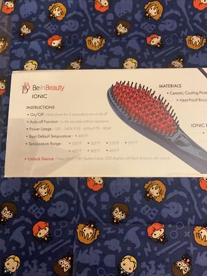 Be in Beauty IONIC black hair brush straightener