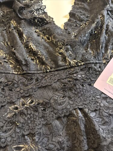 JS Collections Layered Lace Sheath Dress Black Size 10 Nordstrom - Picture 3 of 4