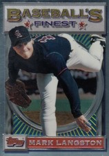 MARK LANGSTON FINEST SILVER BASE LOS ANGELES ANGELS #82 1993 93 TOPPS