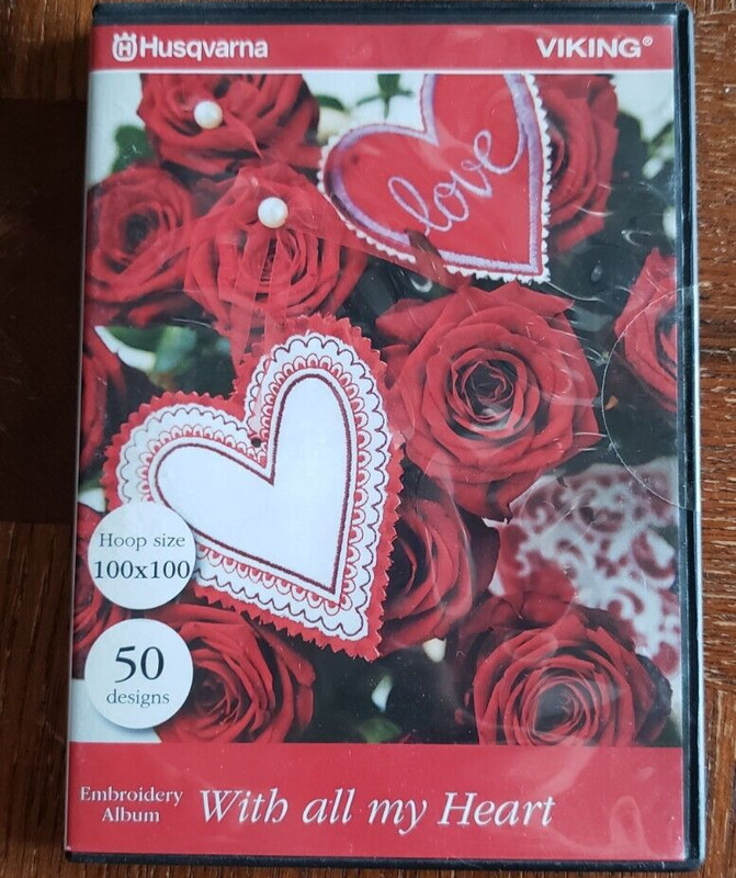 Husqvarna Viking With All My Heart Embroidery 50 Designs All Formats