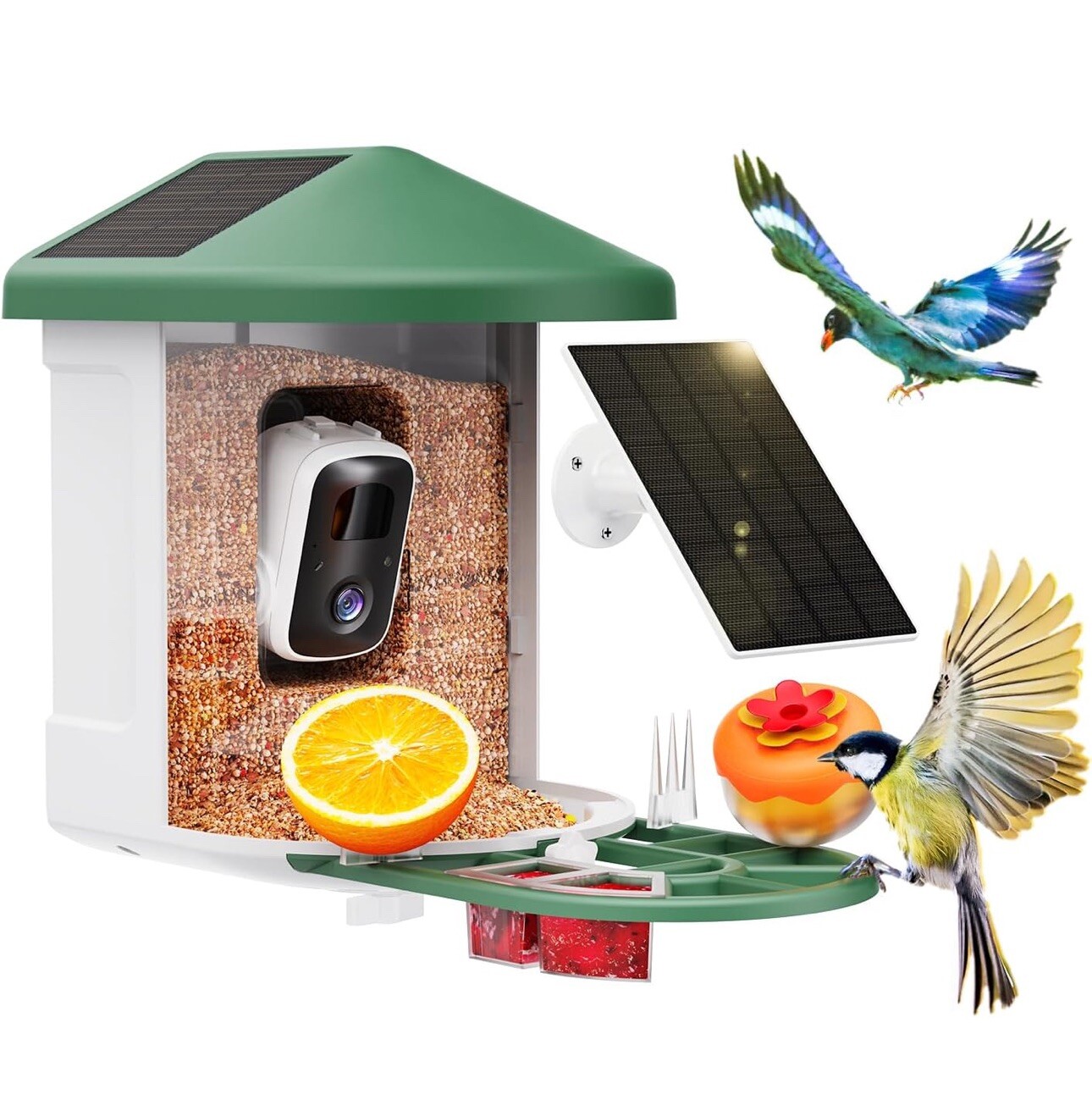 Bird Feeder with Camera with AI Identify Bird Species Solar Panel, Smart Bird -