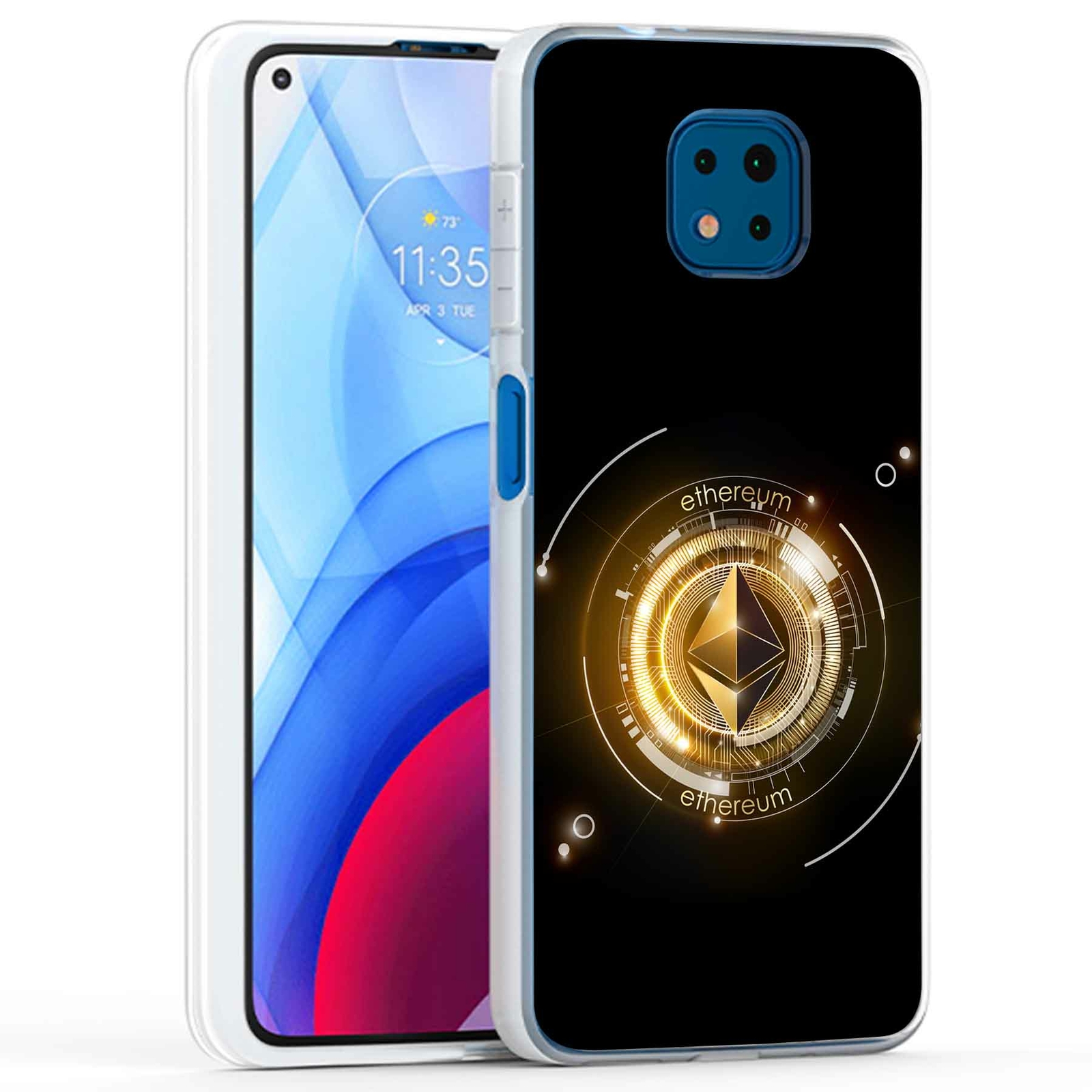 Phone Case Cover for Motorola Moto G Power 2021,Ethereum Crypto 01 Print, USA