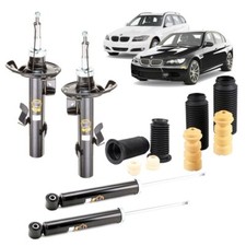 4 AMMORTIZZATORI + TAMPONI ANT. E POST BMW SERIE 3 E90 E91 316 318 320 325 330 D