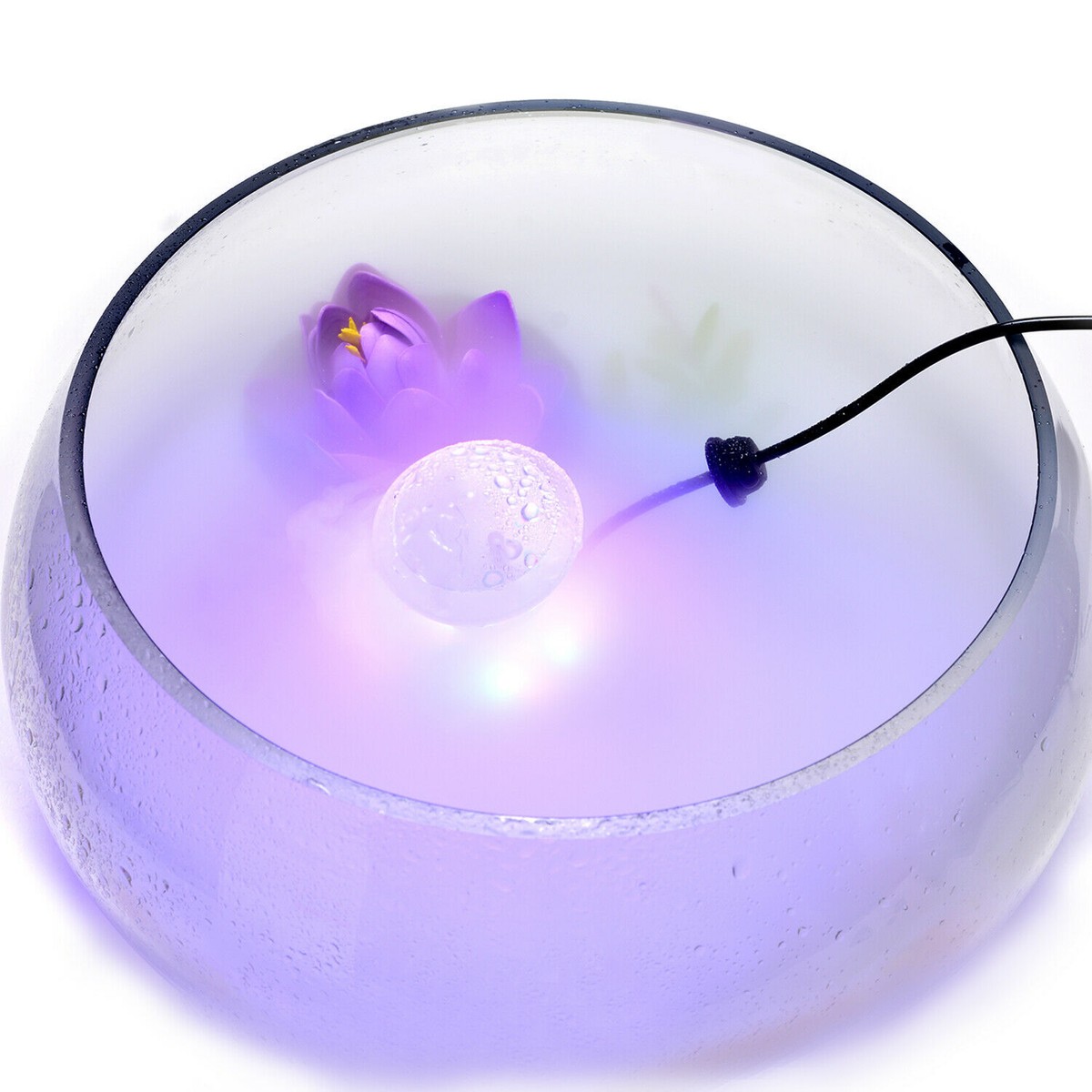 Mini Machine à Brouillard Mister Fogger - Fontaine Intérieure Avec 12 LEDs Changeantes, Brumisateur Pour Décor Aquarium Ou Bassin